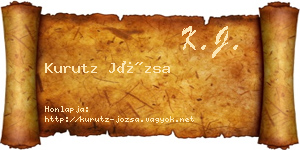 Kurutz Józsa névjegykártya
